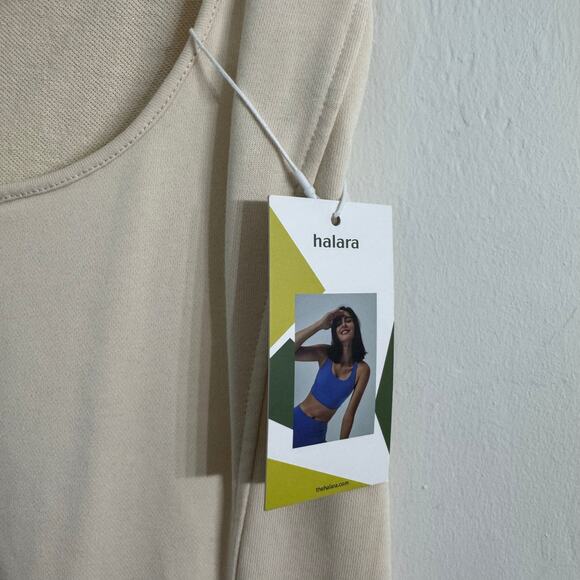 Halara Light Beige Tank Mini Dress Size Medium New - Picture 2 of 7